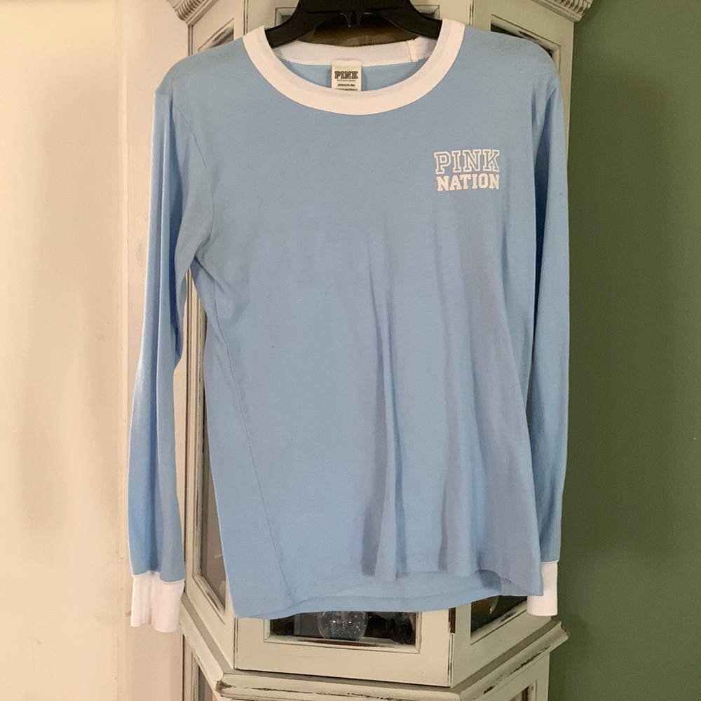 PINK Victoria’s Secret Light Blue Long Sleeve Shirt ❤️